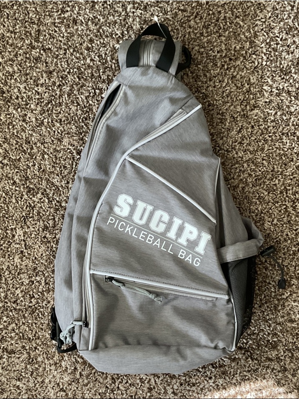 Gray Pickleball Sling Bag for Men